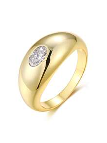 Nhẫn Moissanite bạc 925 cao cấp dành cho nữ, không gây dị ứng, thích hợp làm nhẫn đính hôn/cưới, quà tặng ngày Valentine/sinh nhật, hộp quà chống oxy hóa. - Vàng - Xem 8