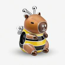 1pc Capybara Bee Shaped Beads, Suitable For Bracelet, Elegant Jewelry Making Pendant - Style 13 - View 1