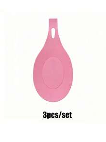 3件套硅胶勺托，易于清洁，耐热厨房用具勺架，厨房好帮手，适用于餐桌，隔热材质，柔软手柄，创意餐具垫，简约设计 - 彩色 - 查看 15