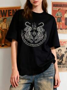 Women T-Shirts - Black - View 2