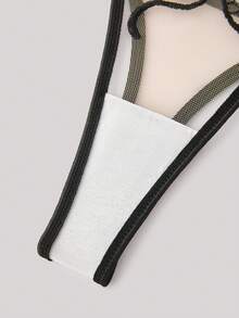 Hourtrue 2 件春夏新款女士性感内衣套装，黑色蕾丝边花卉刺绣文胸内衣，可调节肩带，透视网眼内裤，贴身情人节礼物套装超薄文胸 - 黑色 - 查看 6