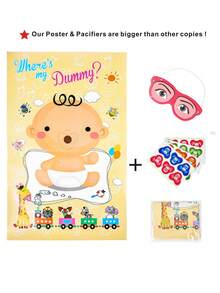 Juego de chupete para bebé - Favor de fiesta infantil Juego de pasador de chupete - Multicolor - Ver 2