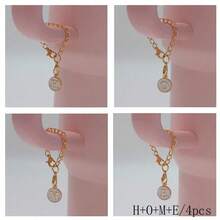 1 Pack Personalized Letter Pendant, Customized Jewelry Accessories For Coffee Cup Identification, Anti-Lost Decoration - White - View 31