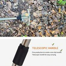 CYPNRastrillo de Hojas Rastrillo de Hojas de Jardín Herramienta de Hierba de Azada Telescópica de Aleación Rastrillo de Metal de Dientes Múltiples para Hojas de Hierba Muerta yFashion - 213471723 - Ver 4