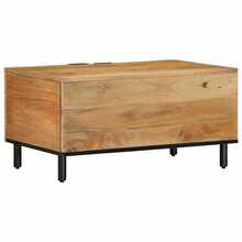 vidaXL Tavolo basso marrone 80x50x40 cm in bois de manguier massiccio - Castano - Visualizzare 5