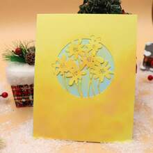 1pc Original Cute Daisy Flower Round Frame Metal Cutting Die, Suitable For DIY Scrapbooking, Photo Album, Greeting Cards, Home Decor, Holiday Blessings Cards, Eid Al-Adha - one-size - View 4