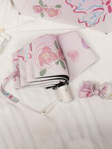 1 chiếc ô nhỏ gọn in hình bướm, ô che nắng gấp gọn chống tia UV dành cho nữ. - Như đã trình bày - Xem 11