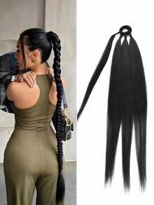 Synthetic Hair Ponytail, Braid, Bun, Hair Scrunchie, Hair Band, Suitable For Everyday Wear Casual Headband Fashion Hair Accessories Elegant Head Scraf - Multicolor - View 1