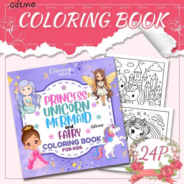 A Princess Coloring Book: Helps Relieve Stress And Relax Both Body And Mind, Suitable For Various Occasions Such As Valentine's Day, New Year, Birthdays, Back-To-School Season, Ramadan, And More. It Can Be Gifted To Family, Friends, Loved Ones, And Teenagers. The Book Has A Pearlescent Cover Design, Thick Paper, And Measures 7.9 X 7.9 Inches.