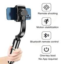 FANGTUOSI Q08 Mobile Video Stabilizer Bluetooth Selfie Stick Tripod Gimbal Stabilizer For Smartphone Live Anti Shake Vertical Shooting Bracket With This Stabilizer, Videos Are No Longer Blurry, And The Anti-Shake Technology Allows You To Shoot Extremely Stable And Smooth Multi-Scene Shots. - Black - View 5