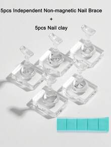 独立式非磁性亚克力美甲练习架（不含底座），透明假指甲片美甲练习工具，高级展示架，包含美甲黏土，适用于猫眼美甲练习和展示，是美甲沙龙初学者DIY用品的理想之选。 - 彩色 - 查看 17
