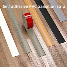 1m Self-Adhesive Floor Transition Strip, Wood Grain Texture Design, PVC Threshold Trim, Peel And Stick Installation, Suitable For Carpet, Tile And Vinyl Floor Gaps - Multicolor - View 12