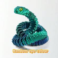 45cm/17.72in 3D Printed Toy Viper Snake Glow-In-The-Dark Articulated Model, Movable Joints, Small Gift, Craft, 3D Printed Model, Holiday Gift, Party Favor - Multicolor - View 18