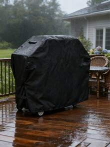 [1pc Waterproof Patio Furniture Covers] 1pc Heavy Duty Waterproof Patio Furniture Covers, Fabric Outdoor Sofa Protector Set, With Elastic Bands, For Lawn & Patio Use - Multicolor - View 3