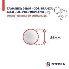 Intebra Esfera De Polipropileno Para Ping Pong 36mm - 10 Unidades - Cinza - Visão 3
