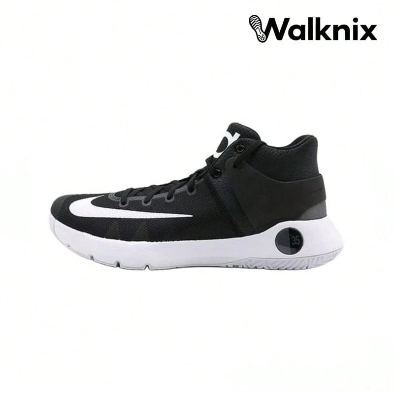 Nike KD Trey 5 IV Versatile Comfortable Non-Slip Durable Mid-Top Basketball Shoes Black White Sneaker Men 844573-010 - 彩色 - 查看 1