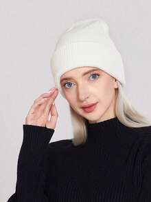 Gorro de punto personalizable, gorro de punto de invierno con texto personalizable, unisex elástico y cómodo, ligero y lavable, colores suaves (amarillo, azul, morado, negro, dorado, blanco), adecuado como regalo de cumpleaños/Día de San Valentín, gorro de punto con nombre personalizable - Multicolor - Ver 3