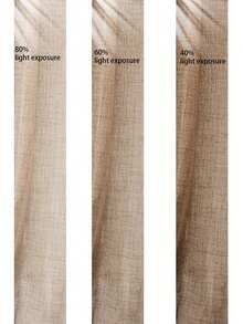 1pc Japanese Style Linen-Like Sheer Curtain, Lightweight Breathable Linen Fabric, Suitable For Living Room And Bedroom