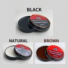 鞋油蜡套装，含抛光海绵、黑色和棕色鞋油，金属盒包装，可修复划痕并恢复皮革鞋的颜色，3种颜色可选，适用于光滑皮革鞋。