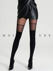 一款百搭、时尚、经典的连裤袜，适合日常通勤、夜店等各种场合和造型需求。 - 黑色 - 查看 6