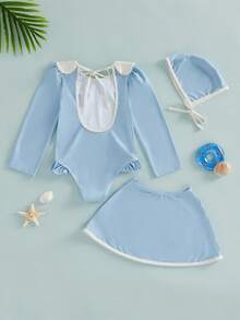 Young Girls Bikini Sets - Sky Blue - View 2