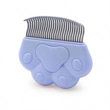 贝壳宠物梳，猫毛刷，宠物美容刷，清洁用品，狗刷，不锈钢去毛自清洁刷 - 彩色 - 查看 12