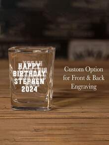 1pc Personalized Wedding Shot Glasses – Engraved Party Glasses, Wedding Gift For Guests, Unique Celebration Glassware, Custom Party Shot Glass, Engraved Wedding Gift, Wedding Celebration Glass, Custom Drinkware, Bridal Party Favor - Multicolor - View 4