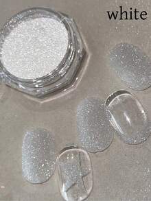 Polvo de arte de uñas con cristales de sal marina, polvo de brillo ultrarrefinado para escarchar uñas, manualidades para uñas, diseño de copos de nieve - Multicolor - Ver 8