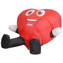 CYPNDisfraz inflable de corazón rojoDisfraz de Corazón Con Cara Sonriente disfraces inflables para adultos disfraz de Halloween de San Valentín fiesta de Navidad cosplayFashion - como en la foto - Ver 5