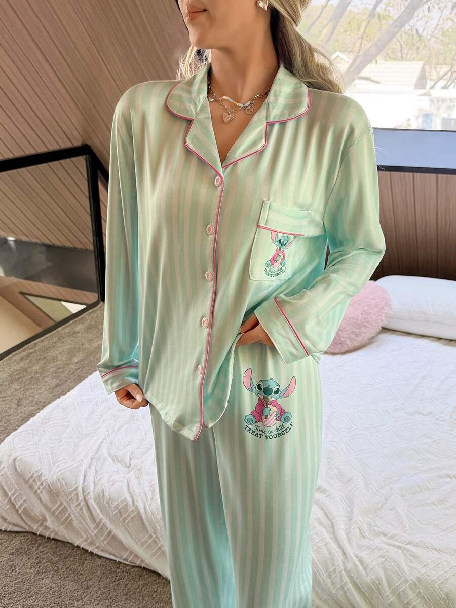 迪士尼史迪奇印花睡衣套装 - 彩色 - 查看 1