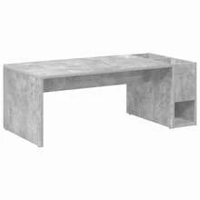vidaXL Table basse Gris béton 101,5 x 50 x 37 cm Bois d'ingénierie - Gris - Voir 2