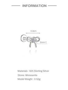 SereneSpark 1pc Moissanite Star Stud Earrings, 925 Sterling Silver, Hypoallergenic, Flat Back Cartilage Earrings, 18K White Gold Plated, Suitable For Daily Wear, Wedding, Party, Engagement, Exquisite Jewelry - White Gold - View 25