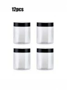 20入組多用途半透明塑膠罐,4盎司耐用且可重複使用的容器,帶蓋子,有效組織您的廚房 - 透明色 - 查看 15