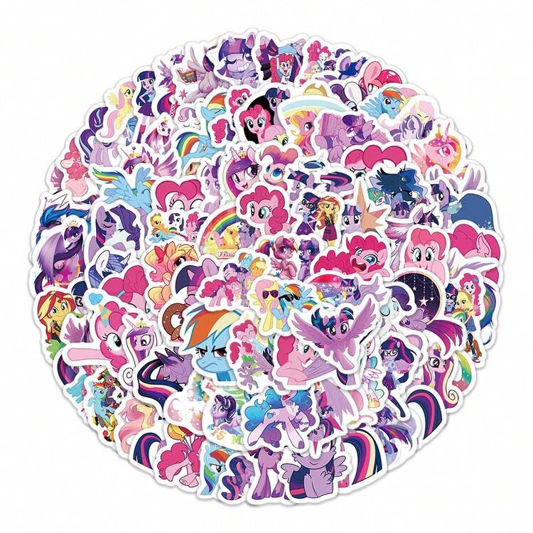 100pcs My Little Pony Doodle Stickers, Suitable For Decorating Cups And Cars - Multicolor - View 8