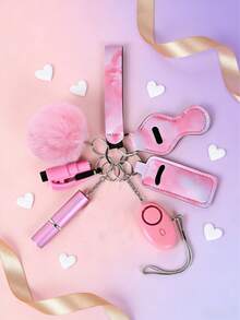 Women's Multi-Functional Self-Defense Keychain - Includes 8 Highly Practical Keychains Such As Window Breaker, Perfume Holder, Alarm, And Retriever Tool. An Ideal Gift For Girlfriends, Mothers, Colleagues And Friends To Protect Their Safety. - Multicolor - View 3