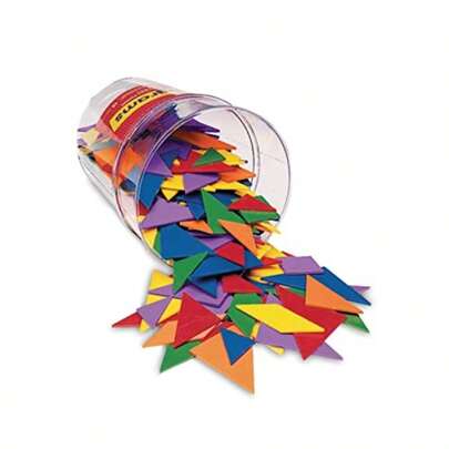NEW Learning Resources Tangrams Classpack Los Tangrams Set de 30 210 piezas 6 colores surtidos