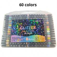 1pc Double-Headed Glitter Marker Pen - Writing Tool - Educational Tool - Stitch Travel Classroom Fidget - Mini Stuff Bath - Birthday Gift - Holiday Gift - Perfect Gift - Present - Games - Multicolor - View 21