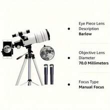 Telescopio astronómico compacto y multifuncional - Blanco - Ver 4