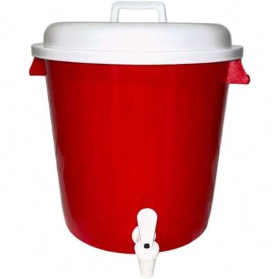 Bote Plastico Multifuncional Llave Tapa Asas Almacenamiento Agua Comida Gris Claro Blanco Practico Hogar Cocina Garaje Organizacion Hermetico Set Completo Accesorio Utensilio Regalo