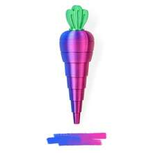3D Printed Carrot Stress Relief Toy, Realistic Movable 3D Collapsible Vegetable Model, Creative Easter Gift - Multicolor - View 13