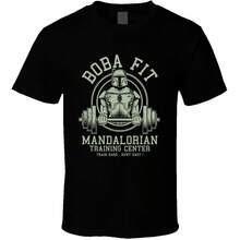 Camiseta de fan de Boba Fit Mandalorian Training Center - Negro - Ver 1