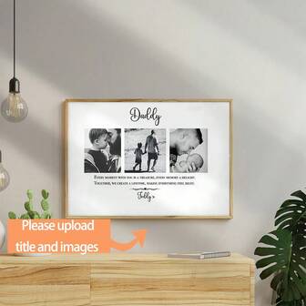 1 pezzo Dipinto personalizzato da appendere, possibilità di caricare foto e titoli, ottimo regalo per compleanni, festività, per lui/lei, cartellone personalizzato, prodotti personalizzati, regali personalizzati per coniuge/genitori, regali per anniversari/matrimoni, opere d'arte su tela senza cornice, decorazione stagionale creativa