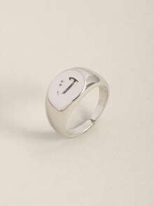 1枚定制儿童阿拉伯语戒指，阿拉伯字母戒指，精美定制礼物 - 銀色 - 查看 10