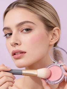 1pc High-Quality Fluffy Soft Blush Brush, Powder Brush, Contour Brush - Evenly Applies Makeup Without Powder Fly-Away, Makeup Brush Tool