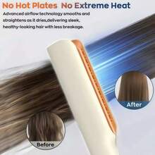 LUYAO 2-In-1 Hair Straightener & Hair Dryer, Fast Air Drying, Hot Air Styling Plate Straightener, Hair Dryer, Iron, Wet & Dry Use - EU C Type Plug(220-240V) - View 10