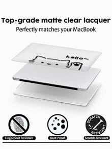 1 Piece, Cartoon Cat Pattern | Frosted Acrylic Ultra-Thin Laptop Case | Compatible With Air13 2025/Pro16 M3 M2 | Anti-Fingerprint, Shockproof, And Heat Dissipation In One | Essential Protective Case For Office And Study - Multicolor - View 4