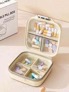 Portable Creative Travel Pill Case, Carry-On 1-Day 3-Meal 7-Day Medication Box, Moisture-Proof Double-Layer 7-Compartment Pill Organizer - Multicolor - View 6