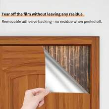 1 Cuộn Giấy Dán Tường Vân Gỗ Nhôm Tự Dính, Giấy Dán Tường Có Kết Cấu Gỗ Thật, Miếng Dán Tường Chống Thấm Nước Và Dầu Mỡ Có Thể Tháo Rời, Dễ Dàng Dán Trên Cửa, Thích Hợp Cho Phòng Ngủ, Phòng Tắm, Phòng Khách, Khung Cửa Bằng Hợp Kim Nhôm Và Gỗ Nguyên Khối - Nhiều màu - Xem 79