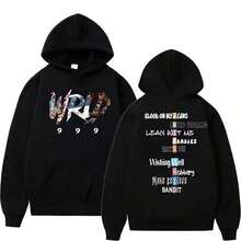 2026Juices Wrlds Songs Shirt, Hip Hop Rapper Juices Wrld 999 HoodieLoose And Comfortable,Casual And Easy-Goin,Valentine's Day Hoodie For Couples,New Years Outfit Women - màu đen - Xem 7