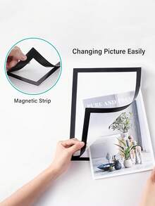 Magnetic Photo Album Photo Display Box Certificate Photo Album Business License Commemorative Photo Magnetic Wall Photo Frame Magnetic Suction Frame Punching-Free And Injury-Free Wall Magnetic Photo Protection Frame - Multicolor - View 4
